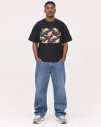 Mockup Boxy Heavyweight Tee Black male full-body 14