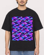 Mockup Boxy Heavyweight Tee Black male close-up 02