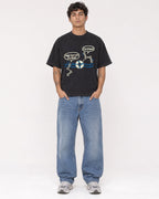 Mockup Boxy Heavyweight Tee Black male full-body 06