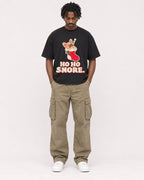 Mockup Boxy Heavyweight Tee Black male full-body 04