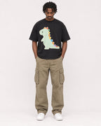 Mockup Boxy Heavyweight Tee Black male full-body 04