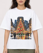 Mockup Boxy Heavyweight Tee White female close-up 02