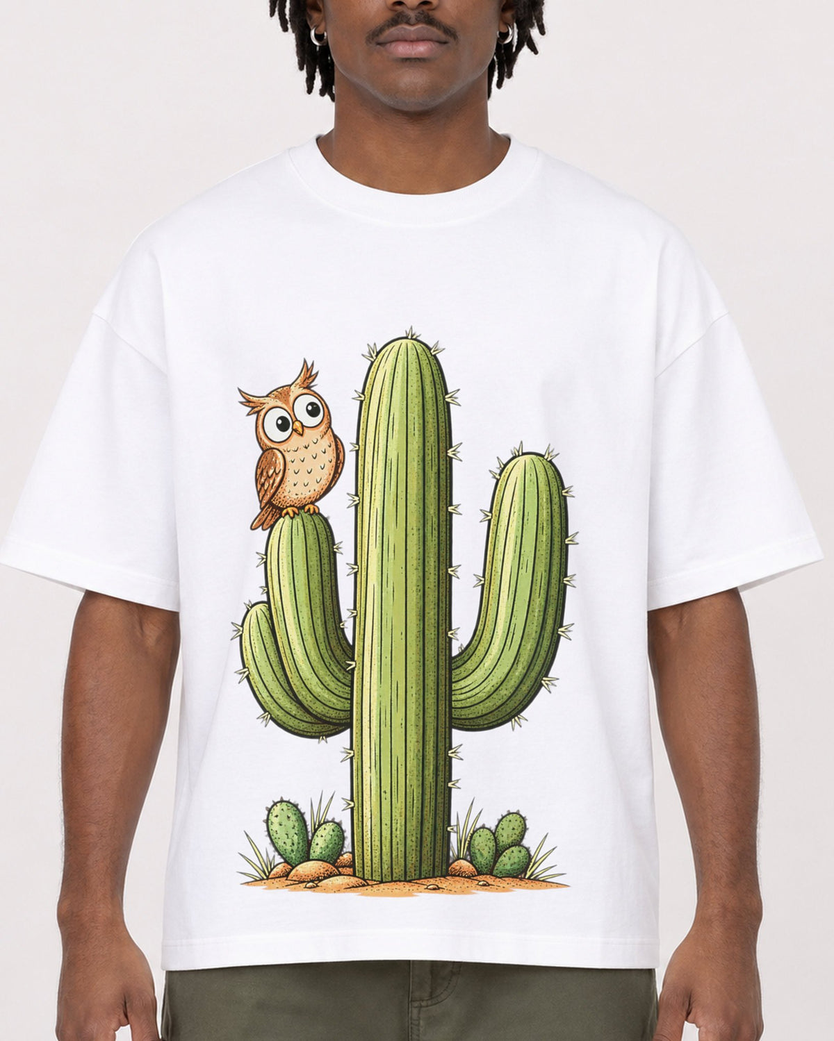 Mockup Boxy Heavyweight Tee White male close-up 04