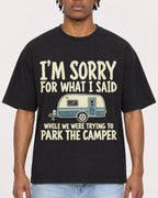 Mockup Boxy Heavyweight Tee Black male close-up 05