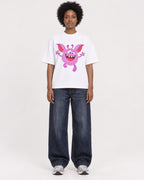 Mockup Boxy Heavyweight Tee White female full-body 14