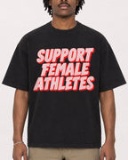 Mockup Boxy Heavyweight Tee Black male close-up 04
