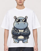 Mockup Boxy Heavyweight Tee White male close-up 01