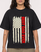 Mockup Boxy Heavyweight Tee Black female close-up 06