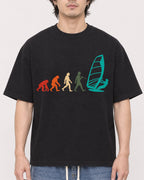 Mockup Boxy Heavyweight Tee Black male close-up 03