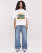 Mockup Boxy Heavyweight Tee White female full-body 10