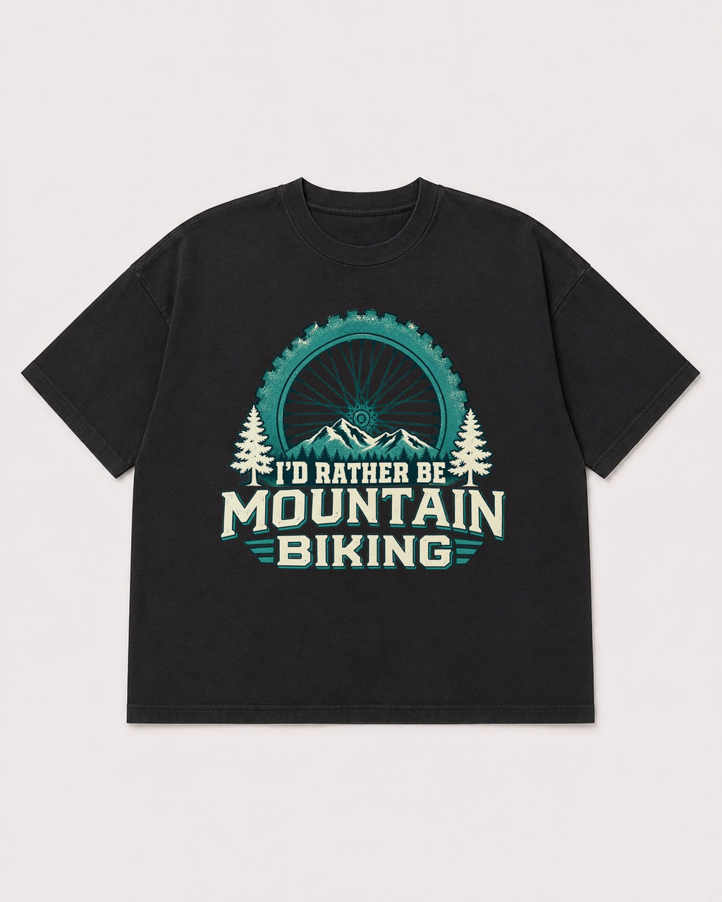 Mockup Boxy Heavyweight Tee Black product