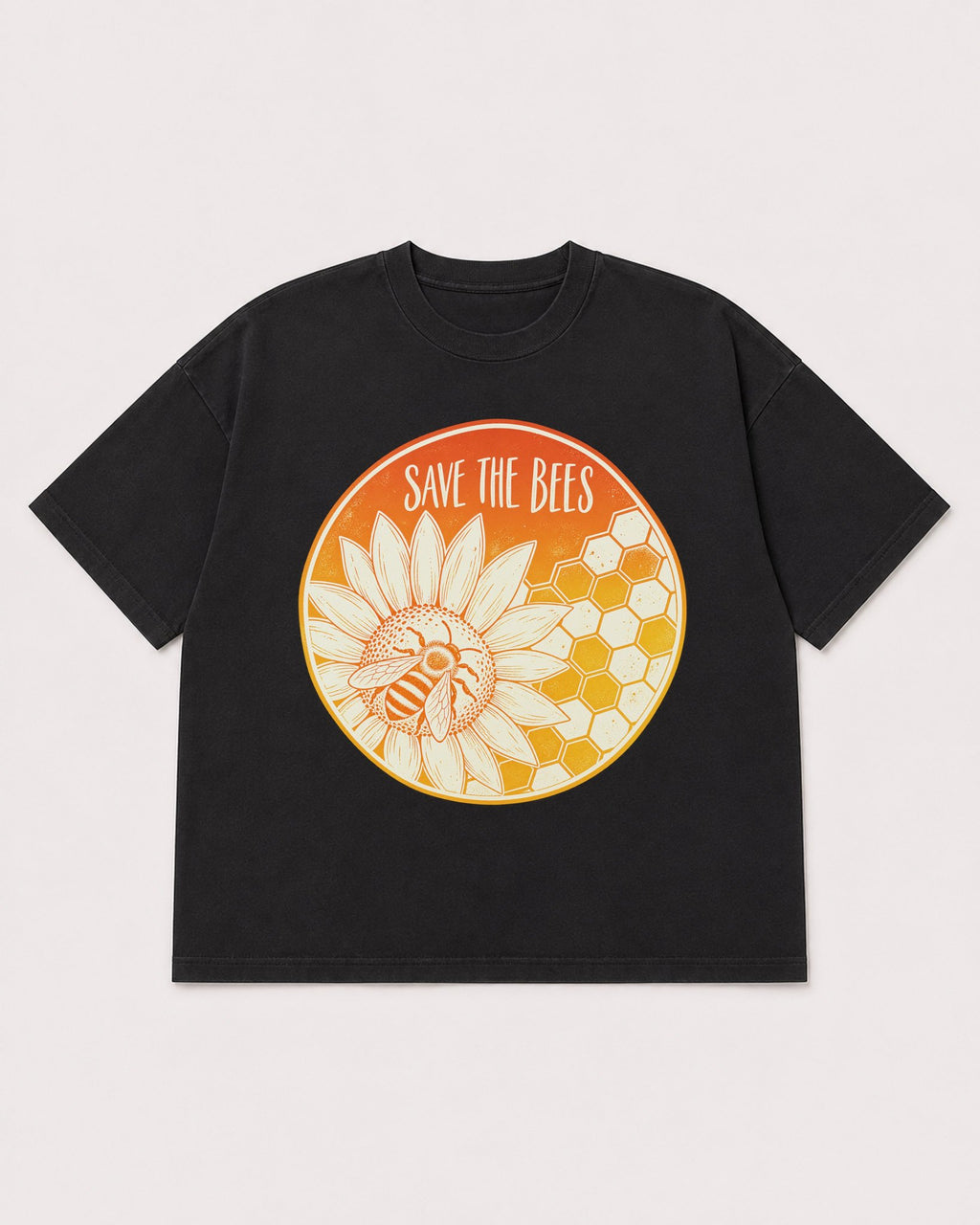 Mockup Boxy Heavyweight Tee Black product