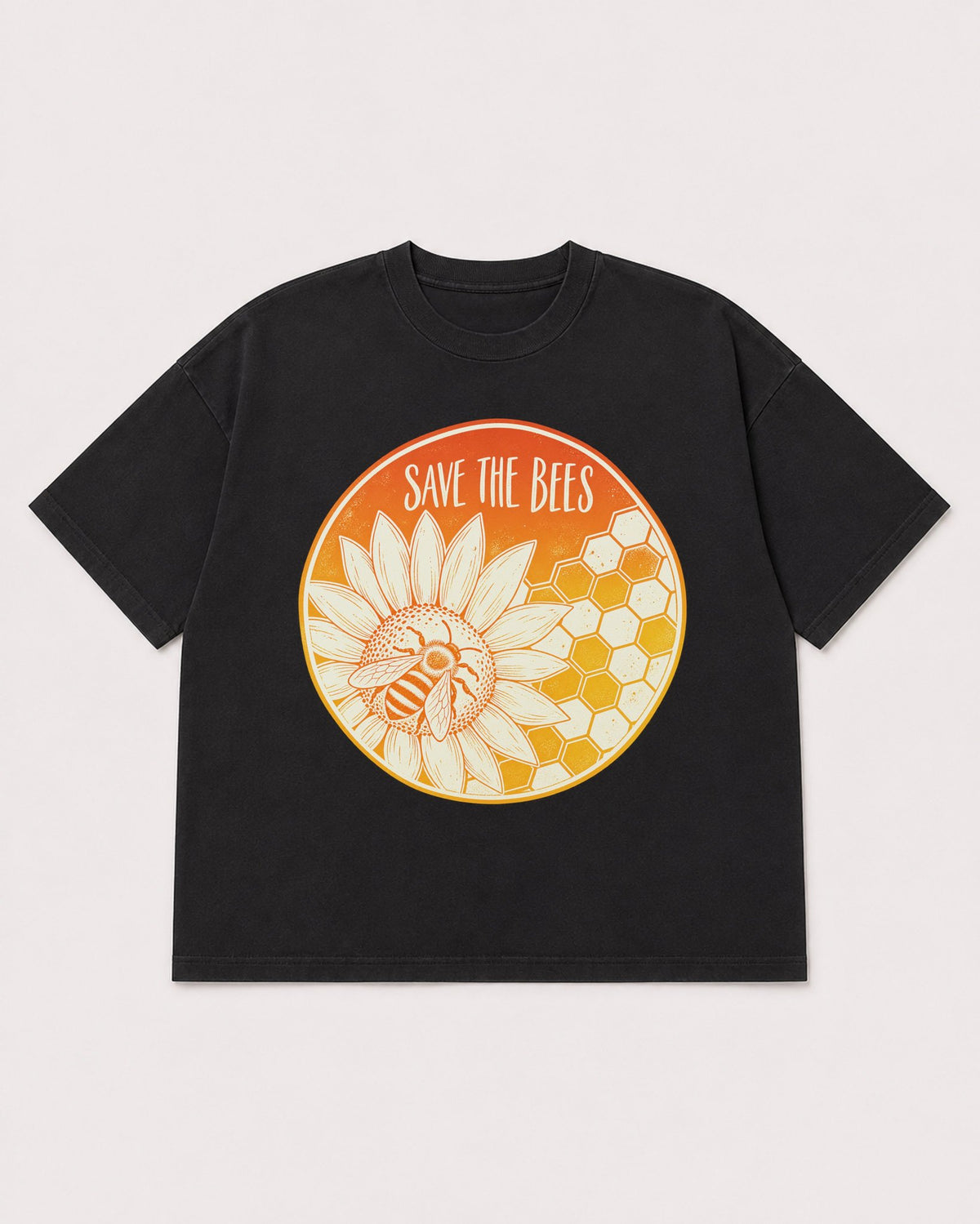 Mockup Boxy Heavyweight Tee Black product