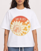 Mockup Boxy Heavyweight Tee White female close-up 06