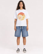 Mockup Boxy Heavyweight Tee White female full-body 06