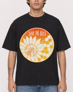 Mockup Boxy Heavyweight Tee Black male close-up 06
