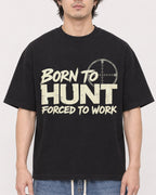 Mockup Boxy Heavyweight Tee Black male close-up 03