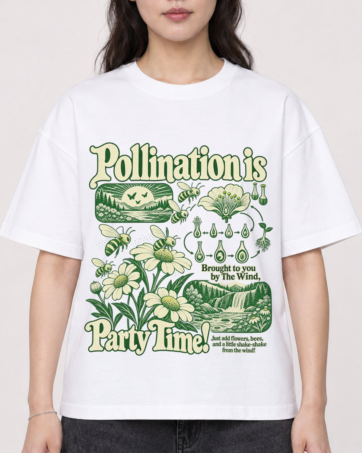 Mockup Boxy Heavyweight Tee White female close-up 03