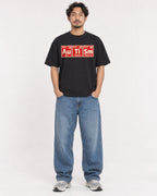 Mockup Boxy Heavyweight Tee Black male full-body 02