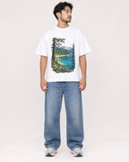 Mockup Boxy Heavyweight Tee White male full-body 02