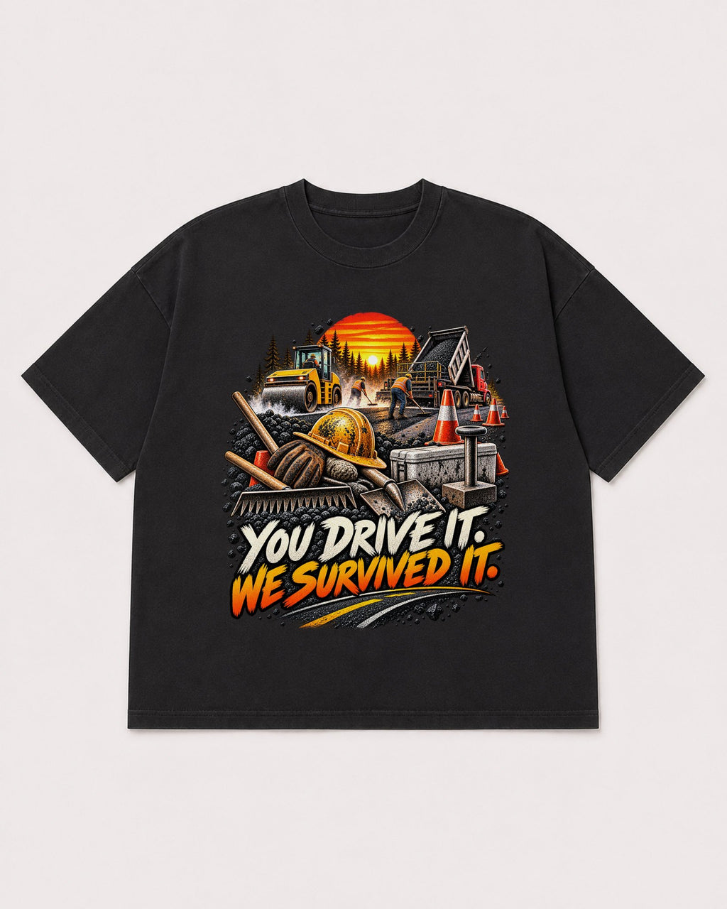 Mockup Boxy Heavyweight Tee Black product