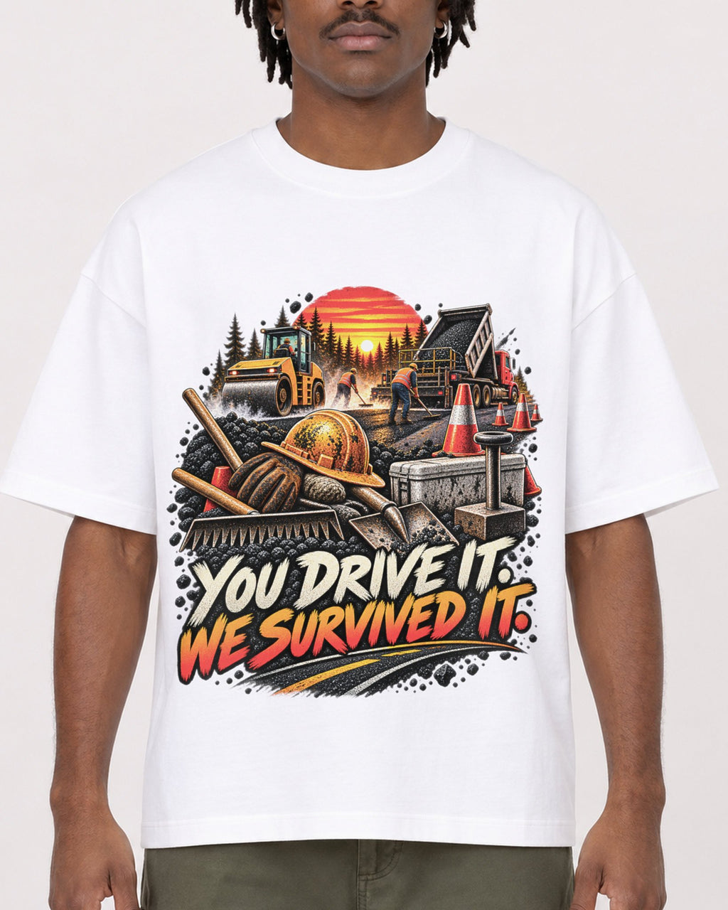 Mockup Boxy Heavyweight Tee White male close-up 04