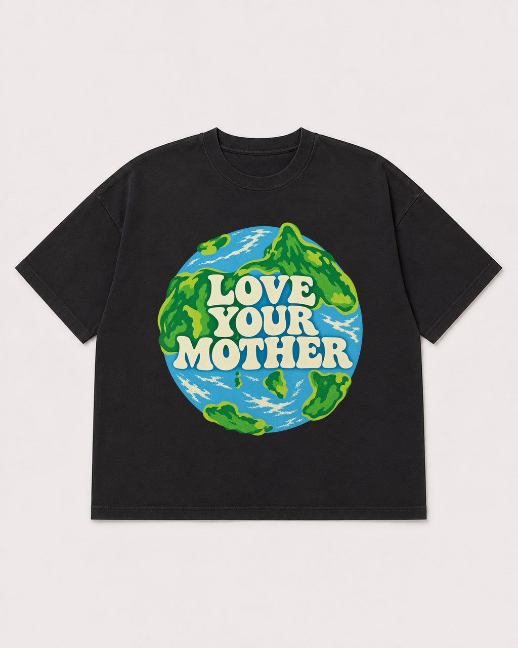 Mockup Boxy Heavyweight Tee Black product