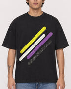 Mockup Boxy Heavyweight Tee Black male close-up 06