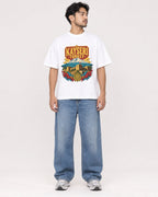 Mockup Boxy Heavyweight Tee White male full-body 02