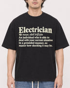 Mockup Boxy Heavyweight Tee Black male close-up 03