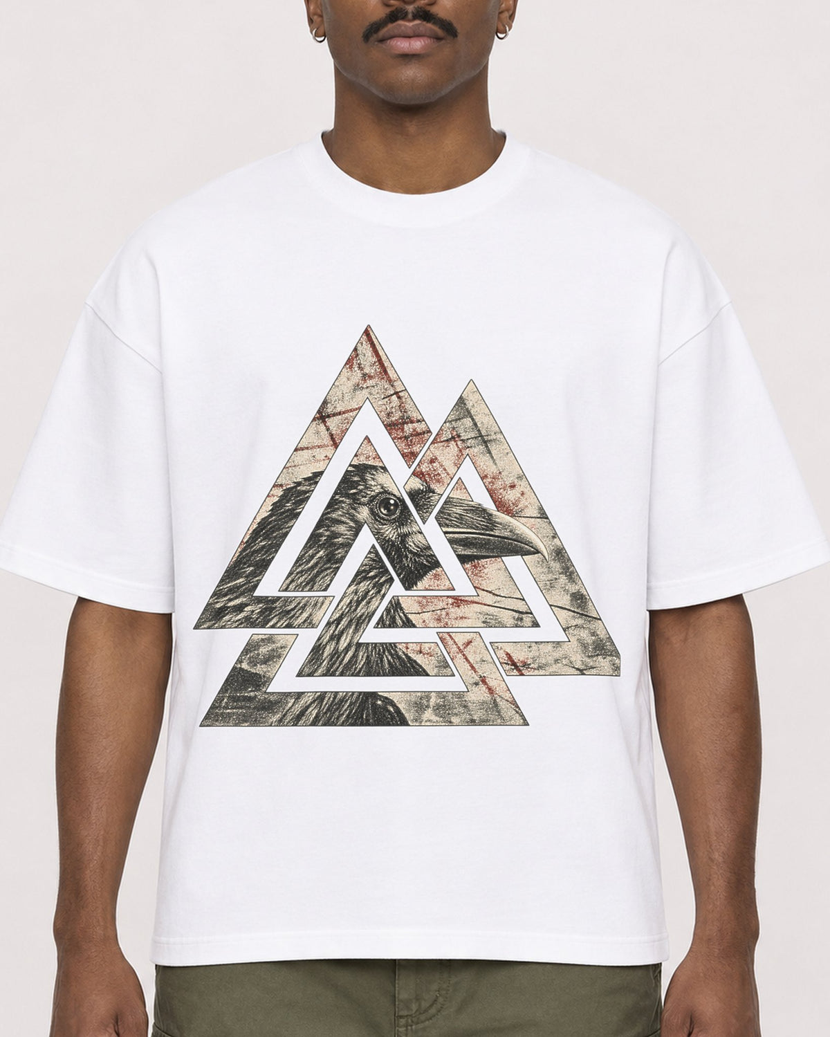Mockup Boxy Heavyweight Tee White male close-up 44