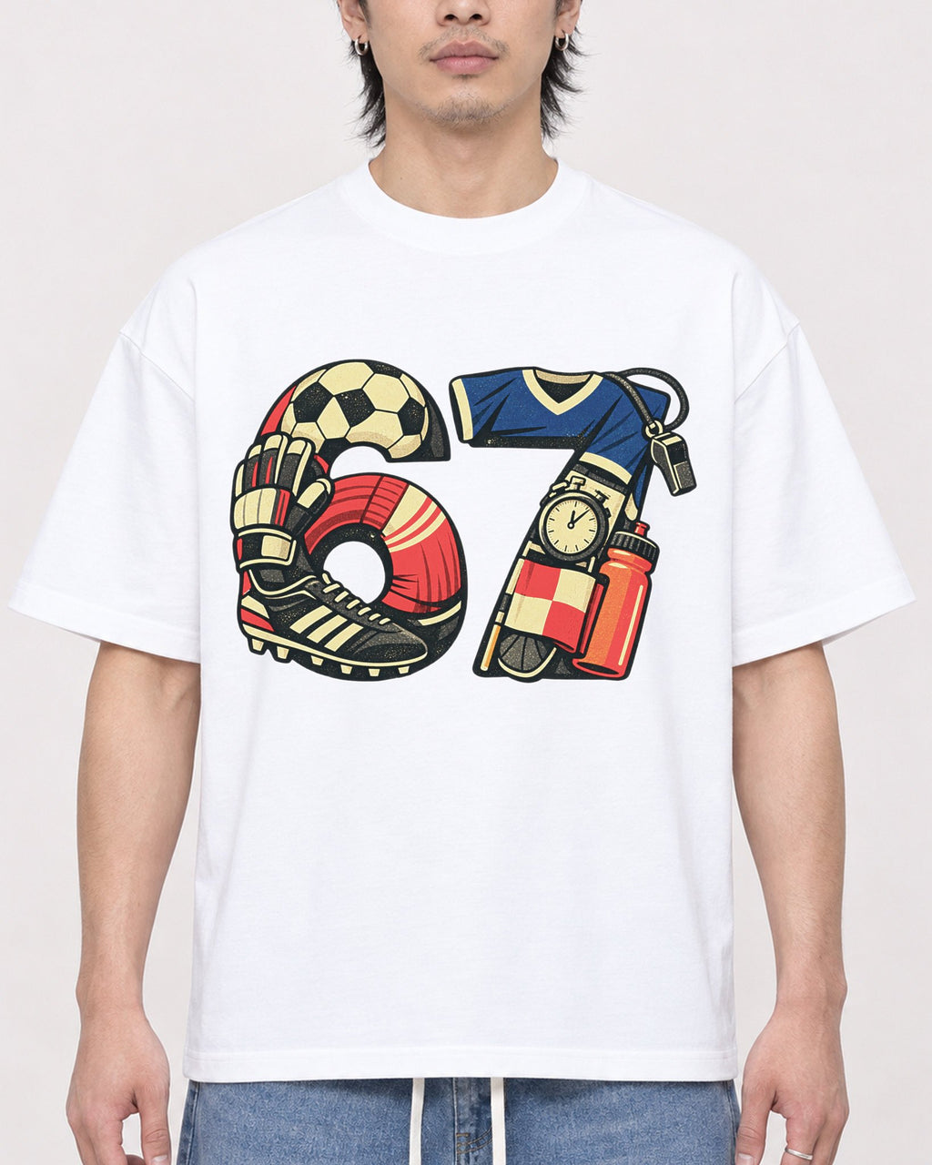 Mockup Boxy Heavyweight Tee White male close-up 23