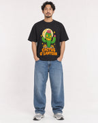 Mockup Boxy Heavyweight Tee Black male full-body 02