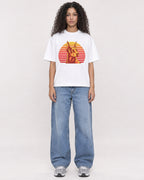 Mockup Boxy Heavyweight Tee White female full-body 10