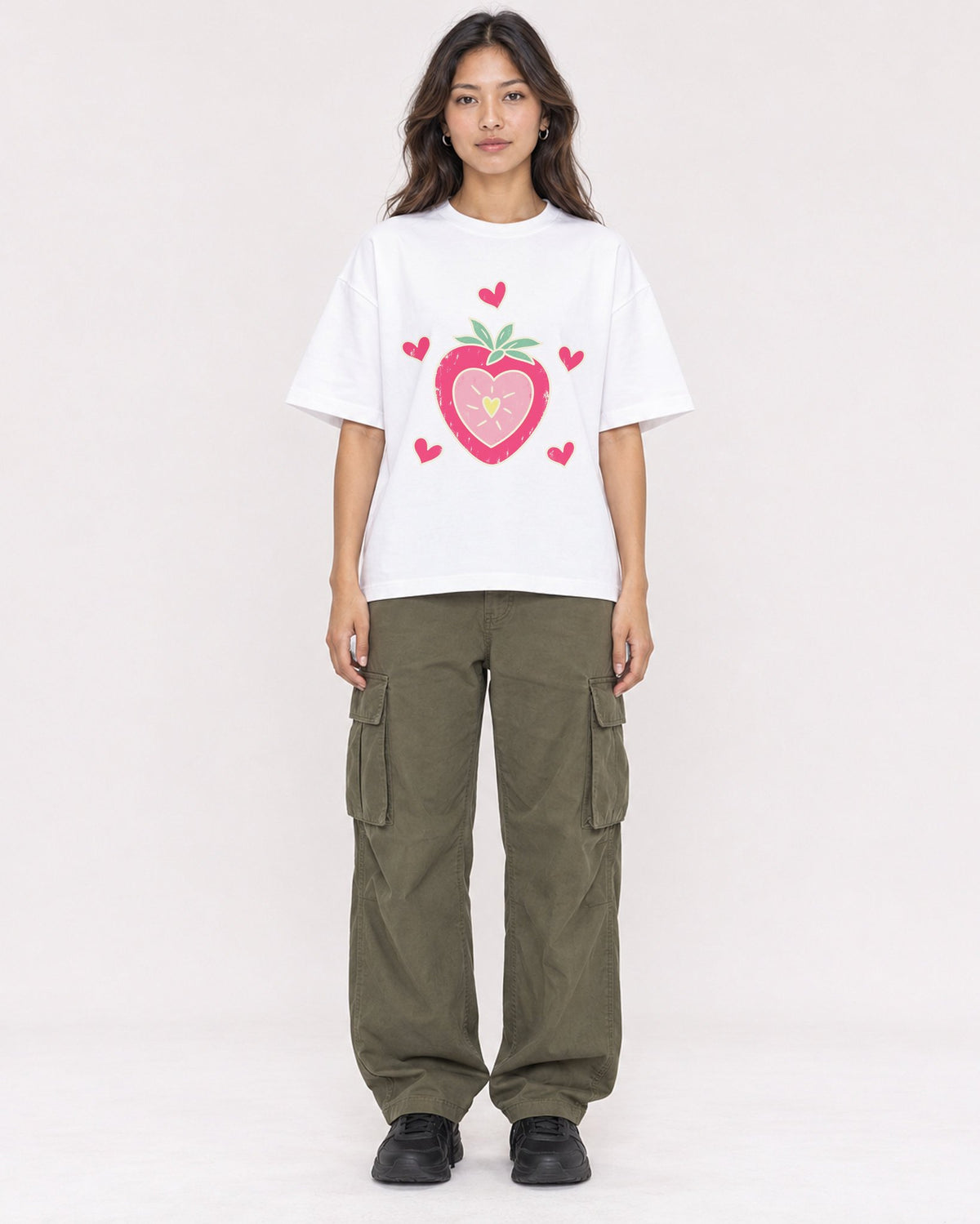 Mockup Boxy Heavyweight Tee White female full-body 02