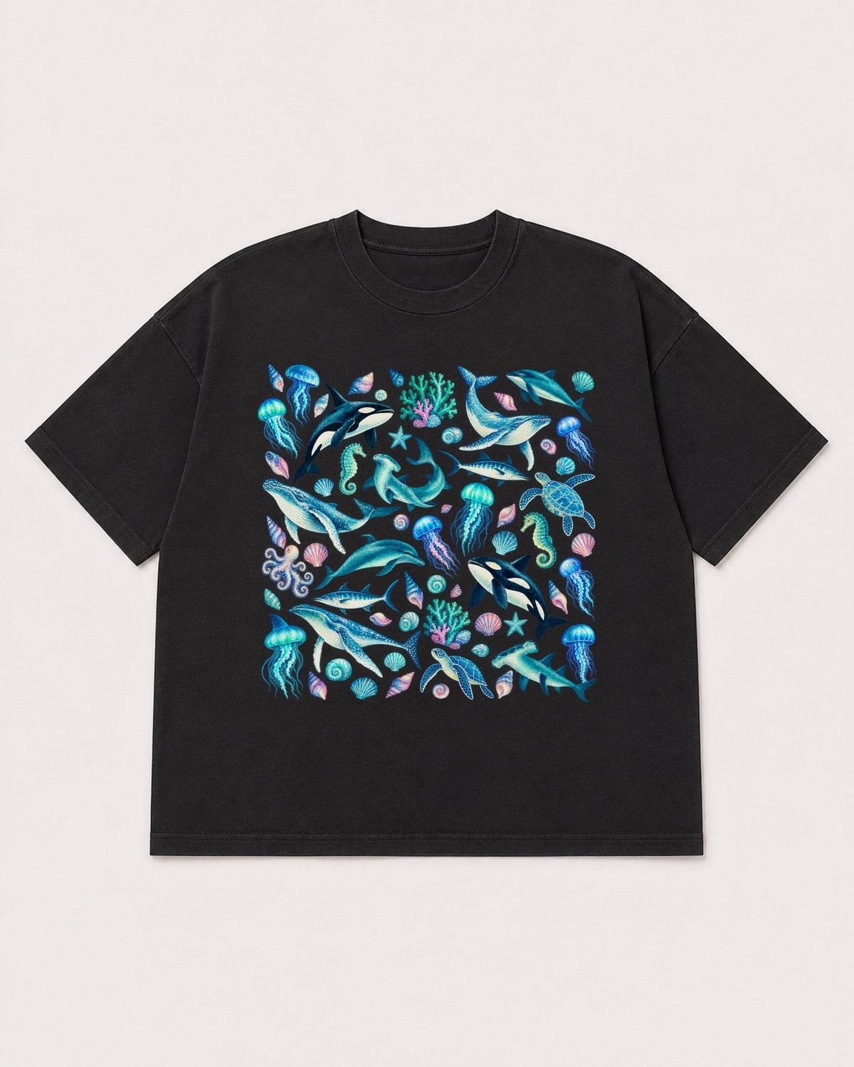 Mockup Boxy Heavyweight Tee Black product