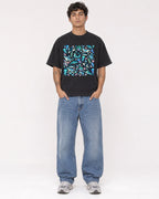Mockup Boxy Heavyweight Tee Black male full-body 06