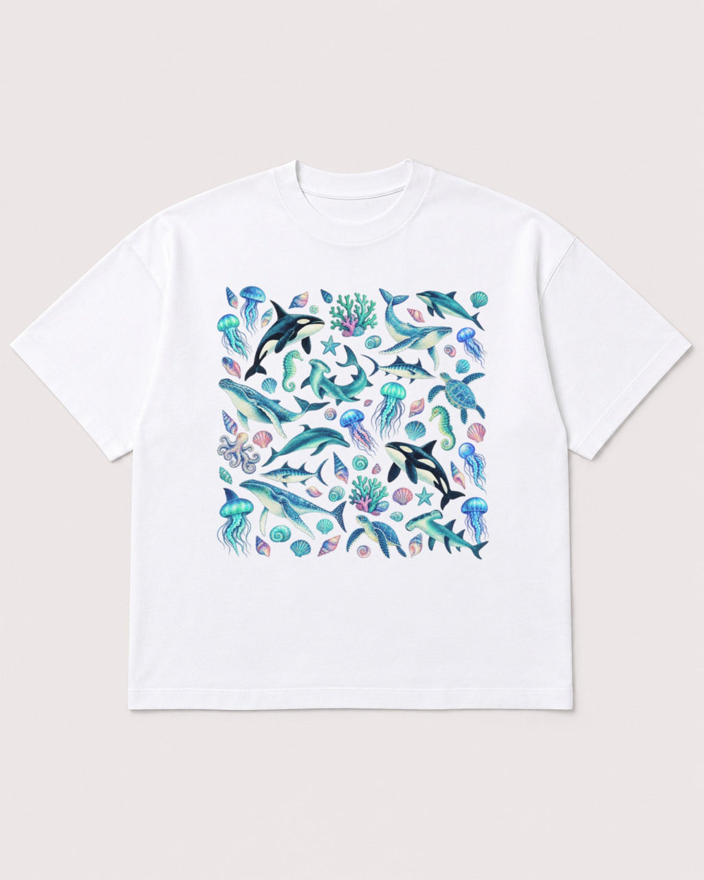 Mockup Boxy Heavyweight Tee White product