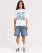 Mockup Boxy Heavyweight Tee White female full-body 06