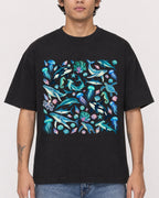 Mockup Boxy Heavyweight Tee Black male close-up 06