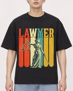 Mockup Boxy Heavyweight Tee Black male close-up 01