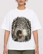 Mockup Boxy Heavyweight Tee White female close-up 17