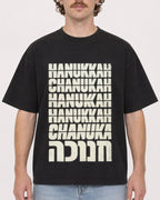 Mockup Boxy Heavyweight Tee Black male close-up 09