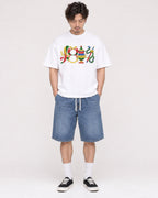 Mockup Boxy Heavyweight Tee White male full-body 03