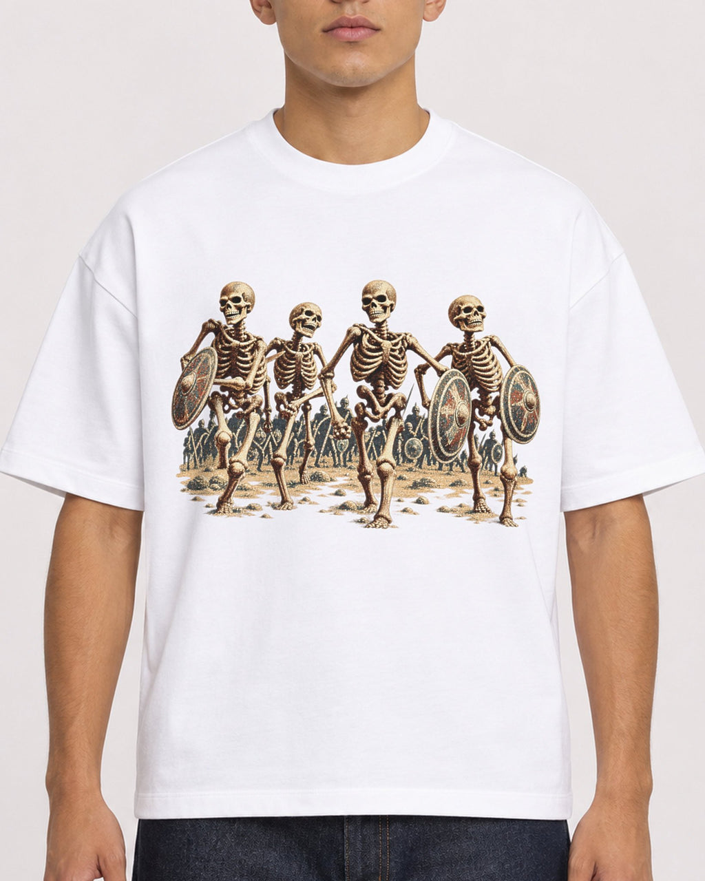 Mockup Boxy Heavyweight Tee White male close-up 16