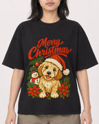 Mockup Boxy Heavyweight Tee Black female close-up 22