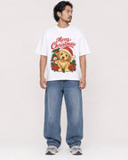 Mockup Boxy Heavyweight Tee White male full-body 22