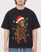 Mockup Boxy Heavyweight Tee Black male close-up 03