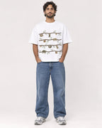Mockup Boxy Heavyweight Tee White male full-body 17