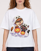 Mockup Boxy Heavyweight Tee White female close-up 09